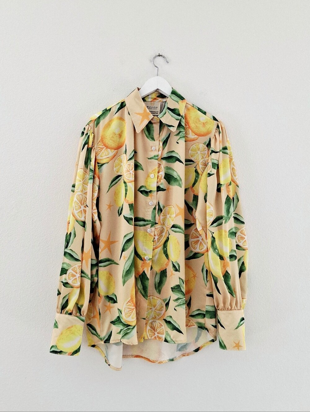 Bululu Satin Lemons Italiana Blouse